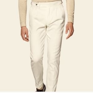 24 hour Sale! - NWT SuitSupply Off-White Pleated Braddon Trouser